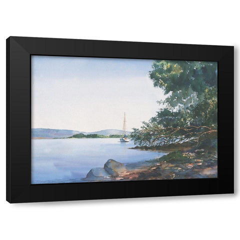 Safe Harbor Black Modern Wood Framed Art Print by Unknown