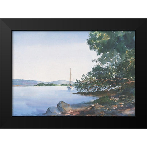 Safe Harbor Black Modern Wood Framed Art Print by Unknown