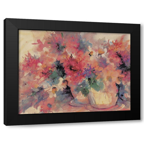 Bouquet Abstract I Black Modern Wood Framed Art Print with Double Matting by Unknown