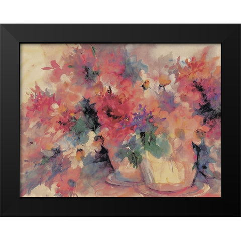 Bouquet Abstract I Black Modern Wood Framed Art Print by Unknown