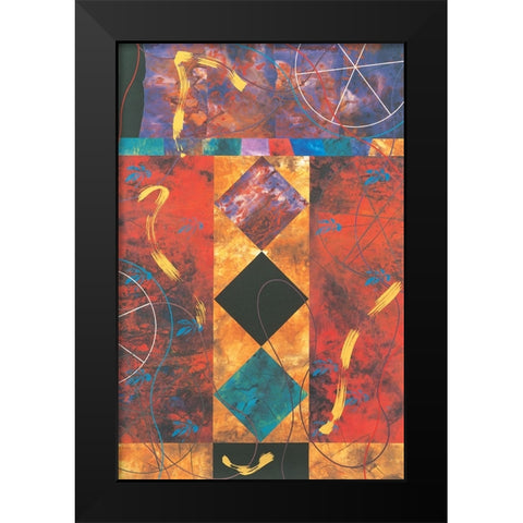 Quilt Abstract I Black Modern Wood Framed Art Print by Unknown