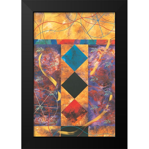 Quilt Abstract II Black Modern Wood Framed Art Print by Unknown