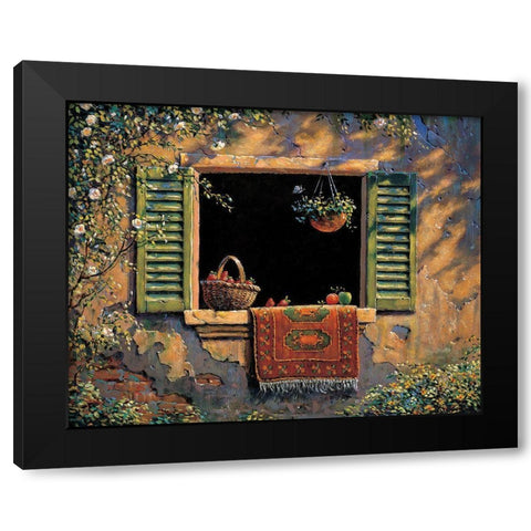 Hacienda Window Black Modern Wood Framed Art Print by Unknown