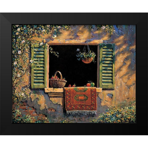 Hacienda Window Black Modern Wood Framed Art Print by Unknown