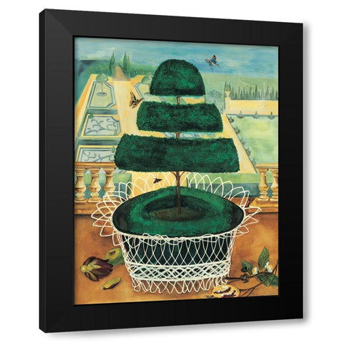 Topiary I Black Modern Wood Framed Art Print by Unknown
