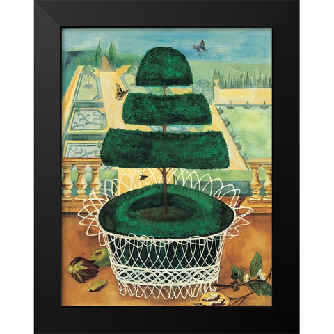 Topiary I Black Modern Wood Framed Art Print by Unknown