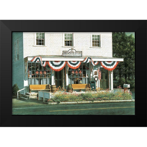 General Store Black Modern Wood Framed Art Print by Unknown