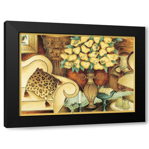 Parlor Poppies Black Modern Wood Framed Art Print by Unknown