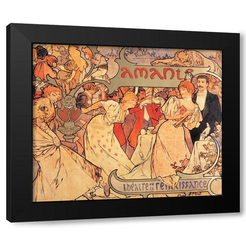 Theatre Black Modern Wood Framed Art Print with Double Matting by Unknown
