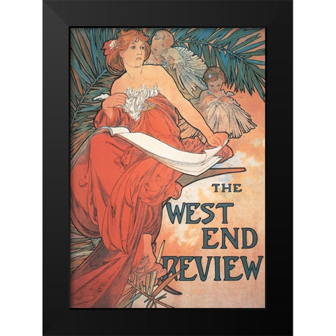 West End Black Modern Wood Framed Art Print by Unknown