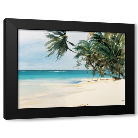 Palm Trees II Black Modern Wood Framed Art Print by Unknown