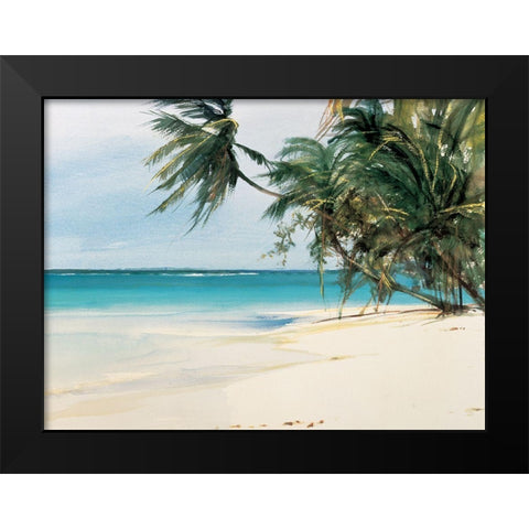 Palm Trees II Black Modern Wood Framed Art Print by Unknown