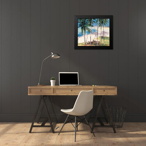 Palm Trees III Black Modern Wood Framed Art Print by Unknown