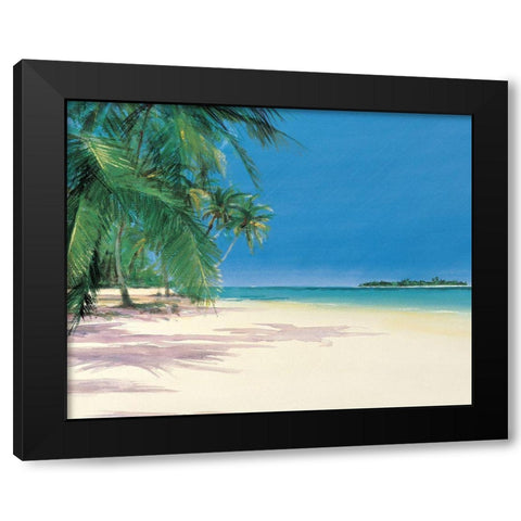 Palm Trees IV Black Modern Wood Framed Art Print with Double Matting by Unknown