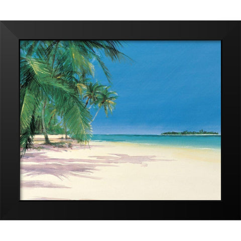 Palm Trees IV Black Modern Wood Framed Art Print by Unknown