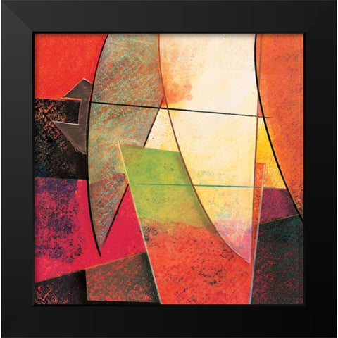 Abstract Dancer II Black Modern Wood Framed Art Print by Unknown