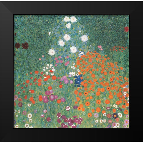 Poppy Black Modern Wood Framed Art Print by Unknown