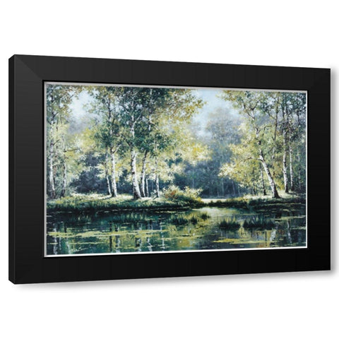 Great Swamp Black Modern Wood Framed Art Print by Unknown