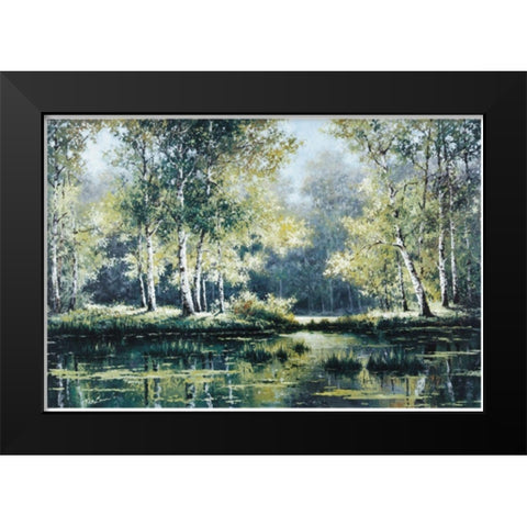 Great Swamp Black Modern Wood Framed Art Print by Unknown