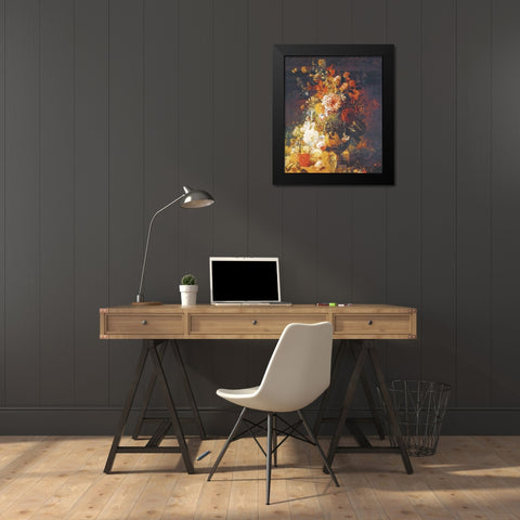 Classic Bouquet Black Modern Wood Framed Art Print by Unknown