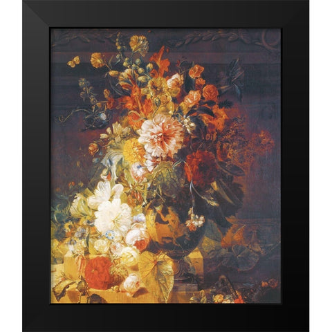 Classic Bouquet Black Modern Wood Framed Art Print by Unknown