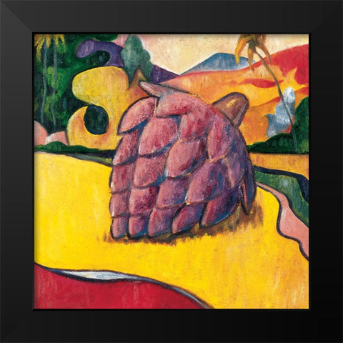 Artichoke Black Modern Wood Framed Art Print by Unknown