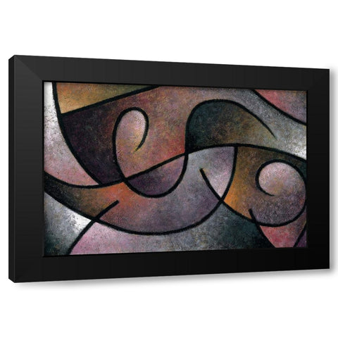 Ying Yang Black Modern Wood Framed Art Print by Unknown