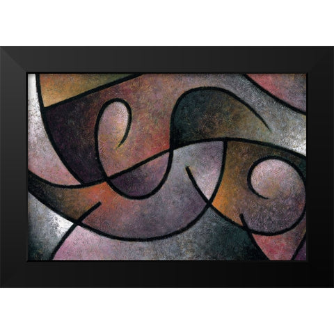 Ying Yang Black Modern Wood Framed Art Print by Unknown