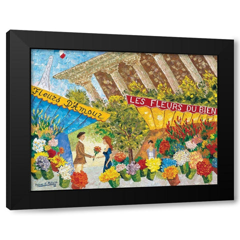 Paris II Black Modern Wood Framed Art Print with Double Matting by Matisse