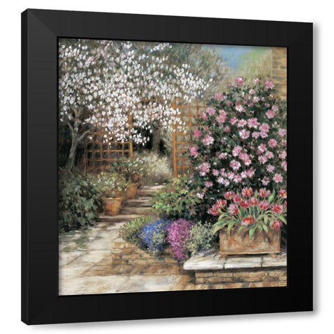 Garden Paradise Black Modern Wood Framed Art Print by Unknown