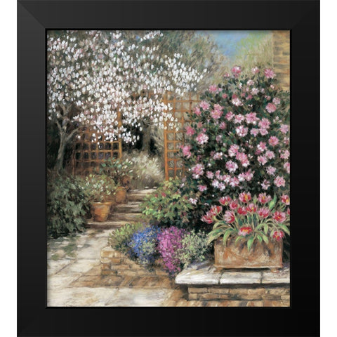 Garden Paradise Black Modern Wood Framed Art Print by Unknown