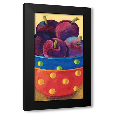 Plums Black Modern Wood Framed Art Print by Unknown