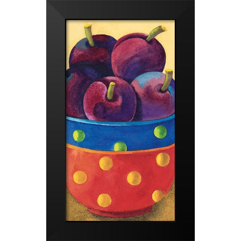 Plums Black Modern Wood Framed Art Print by Unknown
