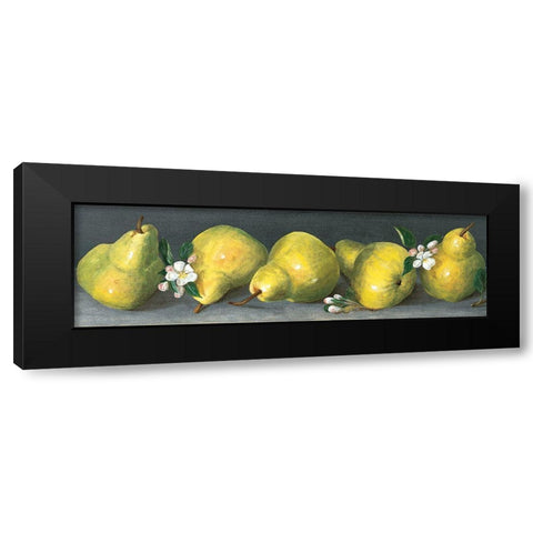 Pear Panel Black Modern Wood Framed Art Print by Unknown