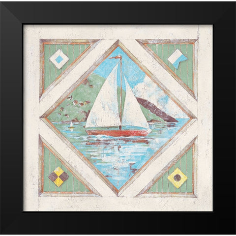 Sailboat I Black Modern Wood Framed Art Print by Unknown