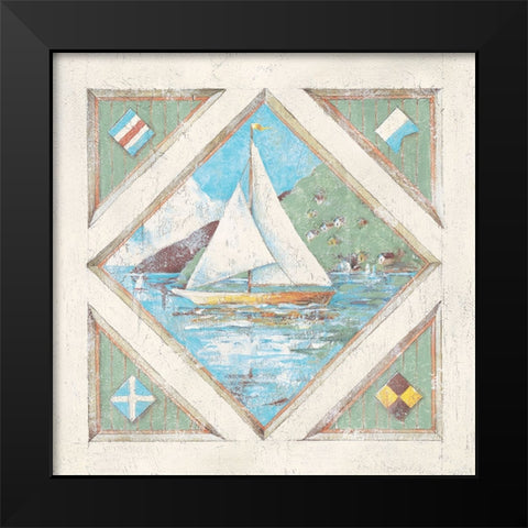Sailboat II Black Modern Wood Framed Art Print by Unknown