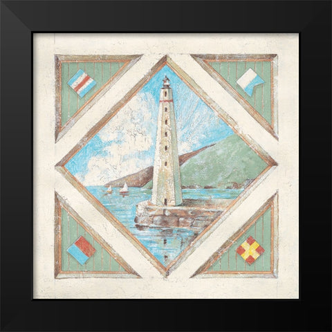 Lighthouse I Black Modern Wood Framed Art Print by Unknown