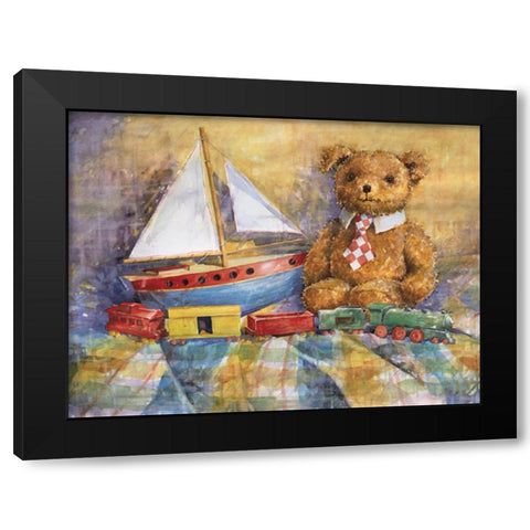 Teddy Black Modern Wood Framed Art Print by Unknown