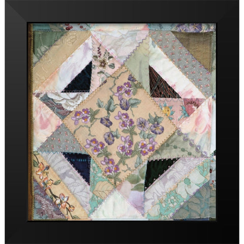 Oriental Embroidery I Black Modern Wood Framed Art Print by Unknown