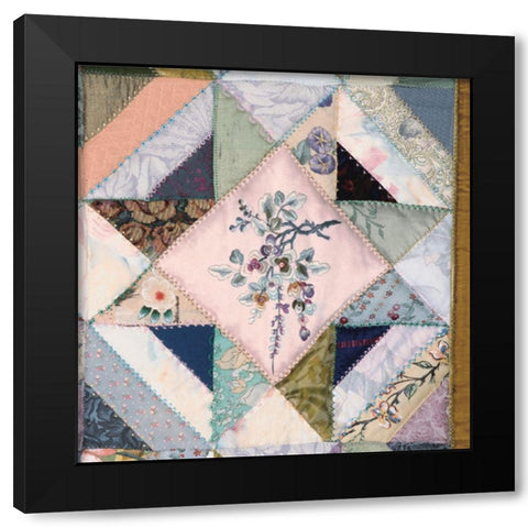 Oriental Embroidery II Black Modern Wood Framed Art Print by Unknown