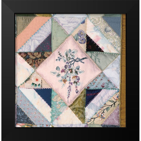 Oriental Embroidery II Black Modern Wood Framed Art Print by Unknown