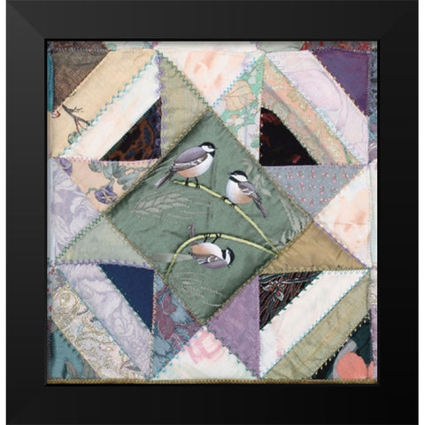 Oriental Embroidery III Black Modern Wood Framed Art Print by Unknown