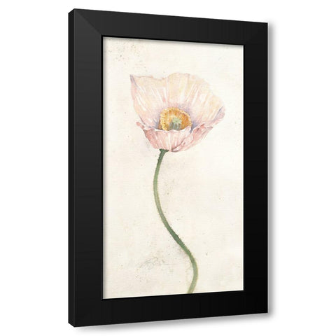 Budding Flower I Black Modern Wood Framed Art Print with Double Matting by Unknown