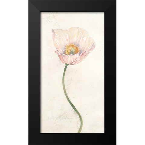 Budding Flower I Black Modern Wood Framed Art Print by Unknown