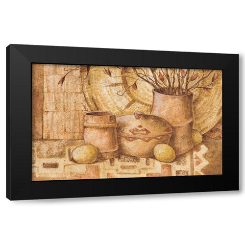 Indian Pottery I Black Modern Wood Framed Art Print with Double Matting by Unknown