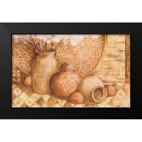 Indian Pottery II Black Modern Wood Framed Art Print by Unknown