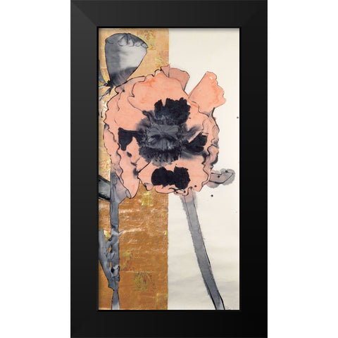 Floral Legs Black Modern Wood Framed Art Print by Unknown