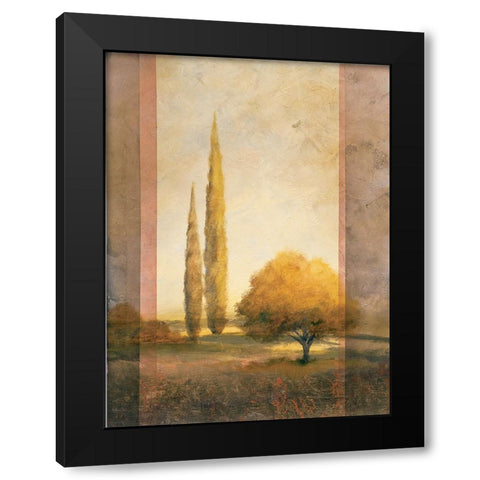 Golden Trees I Black Modern Wood Framed Art Print with Double Matting by Unknown