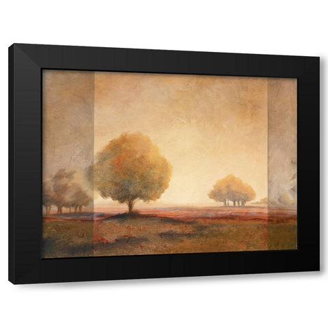 Golden Trees II Black Modern Wood Framed Art Print by Unknown