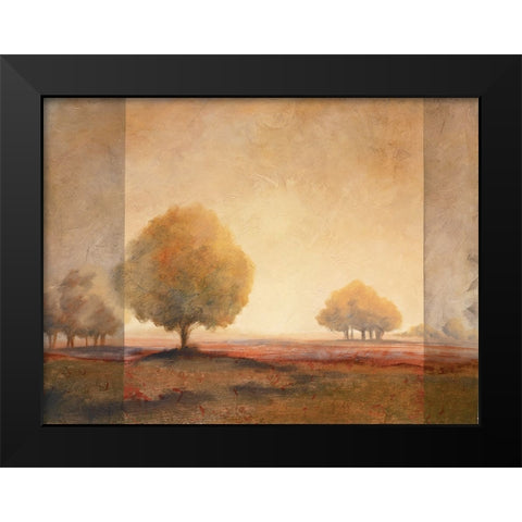 Golden Trees II Black Modern Wood Framed Art Print by Unknown